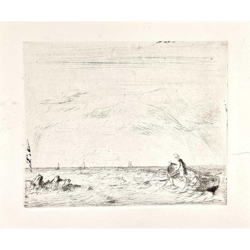 145 - Bernard Howell LEACH (1887-1979) The Lone Fisherman Etching, plate size 13 x 15cm. The is some foxin... 