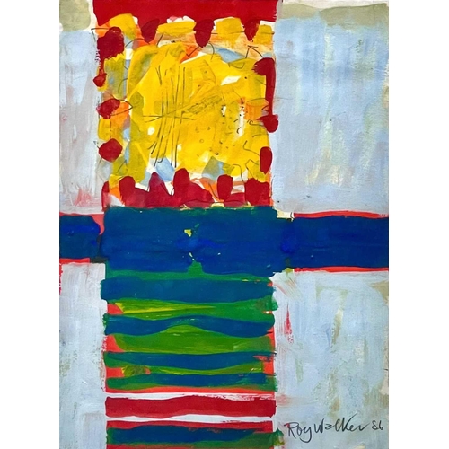 168 - Roy WALKER (1936-2001) Untitled abstract Mixed media, signed and dated '86, 24 x 17.5cm. This work a... 