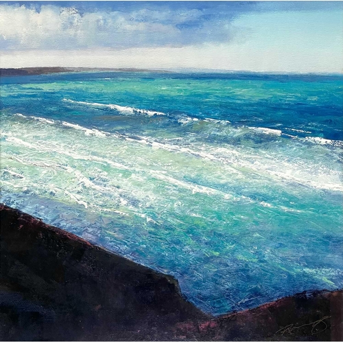 171 - Rachael Mia ALLEN (1974) Chapelporth, 2008 Mixed media on board, signed, further signed, inscribed a... 