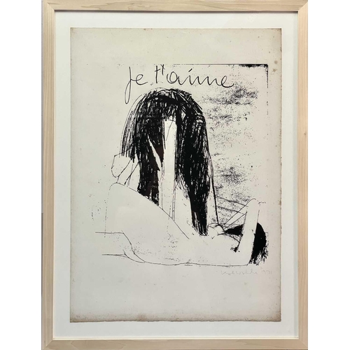 174 - Karl WESCHKE (1925-2005) Je t'aime, 1971 Lithograph Signed and dated Paper size 78.5 x 56.5cm Frame ... 