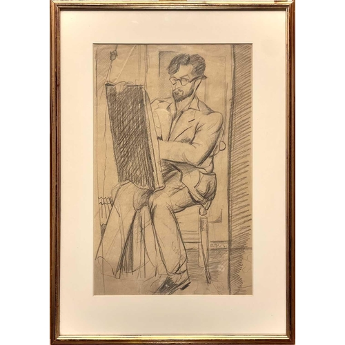 19 - Sven BERLIN (1911-1999) Self Portrait  Pencil, signed and dated '41, 48 x 30cm. Frame size 66 x 46.5... 