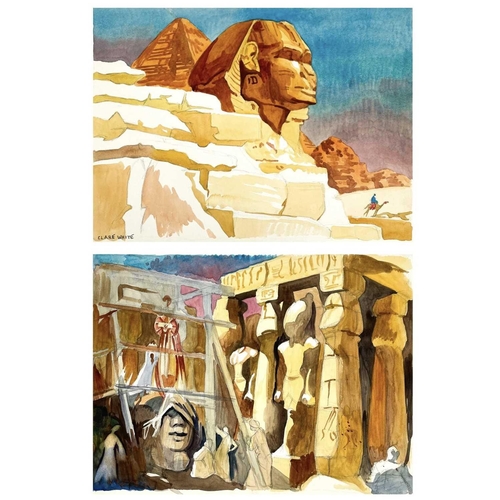 190 - Clare WHITE (1903-1997) Two works Clare WHITE (1903-1997) Sphinx Watercolour, signed, 37.5 x 51cm an... 