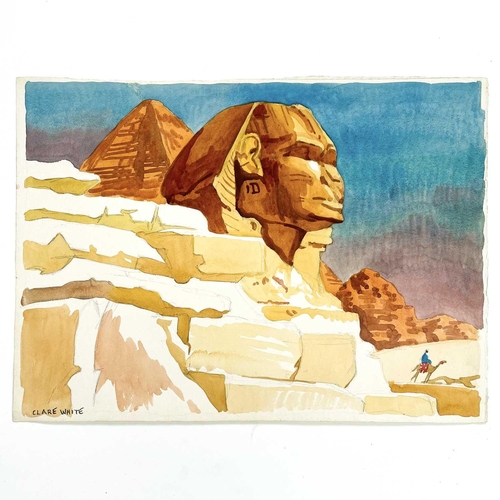 190 - Clare WHITE (1903-1997) Two works Clare WHITE (1903-1997) Sphinx Watercolour, signed, 37.5 x 51cm an... 