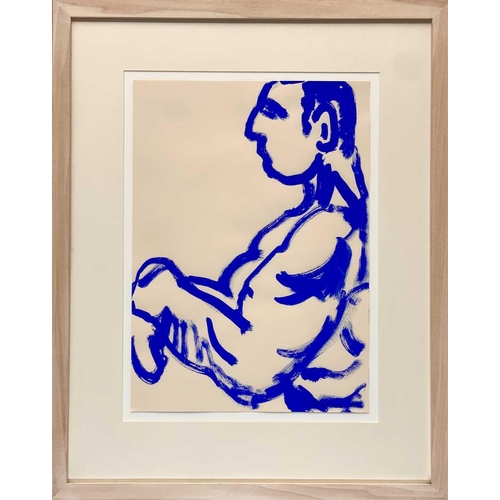 205 - Tim NEWMAN (1956) Boxer I Goauche on paper, signed and dated '04, further signed, inscribed and date... 