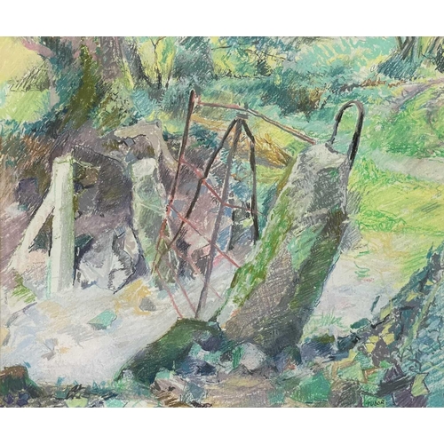 219 - William TUDOR (1920-1990) Cornish Gate Pastel on paper, signed, 36.5 x 43.5cm. Frame size 57.5 x 64c... 