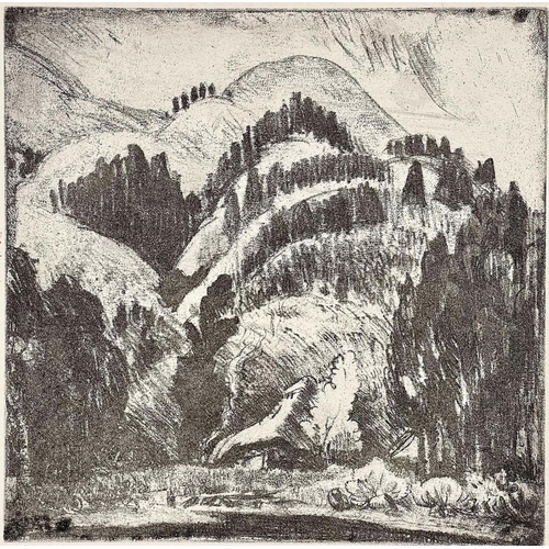31 - Bernard Howell LEACH (1887-1979) Hakone Lake, Also Known as Hakone  Etching, stamp signed by Janet L... 