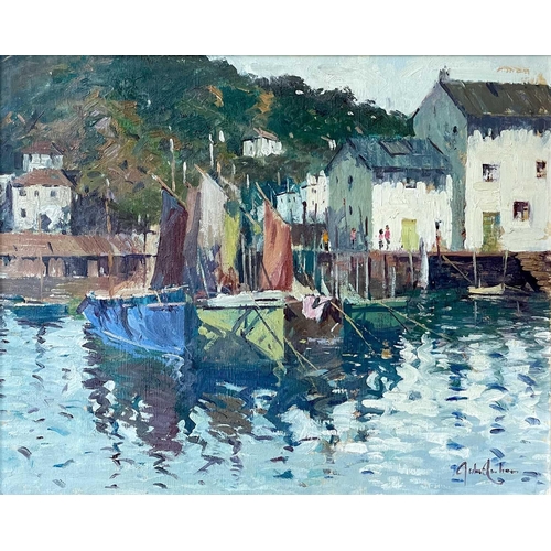 350 - John AMBROSE (1931-2010) Old Boats, Polperro Harbour Oil on board Signed 40 x 50cm This work appears... 