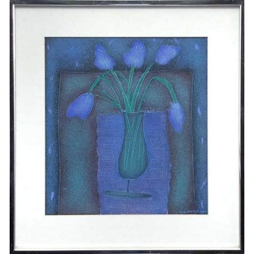 4 - Jane O'MALLEY (1944-2023) Tulips (1980) Mixed media, signed and dated 1980, 27 x 24.5cm, frame size ... 