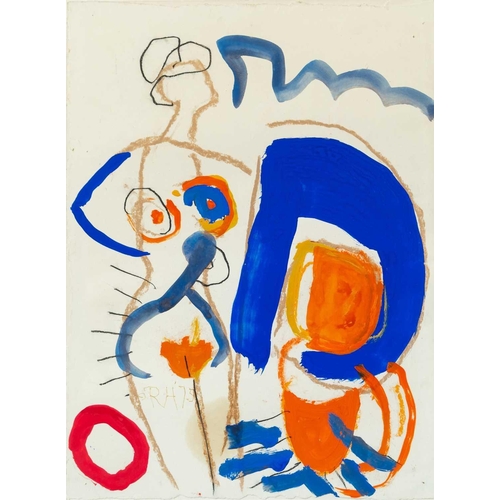 52 - Roger HILTON (1911-1975) Untitled, 1975 Gouache, pastel and charcoal on paper, initialled and dated ... 