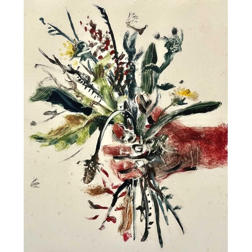 56 - Nicola BEALING (1963) A Handful of Weeds Monoprint on paper, initialed and numbered 1/1, further sig... 