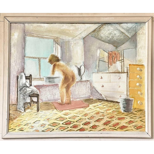 59 - George LAMBOURN (1900-1977) The Bathroom  Oil on canvas, signed, 60 x 74.5cm. Frame size 72 x 87cm.