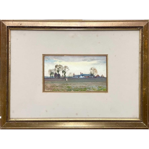 61 - Frank RICHARDS (1863-1935) Landscapes-a pair .Watercolours, each signed, 10x18cm, 30x42cm overall