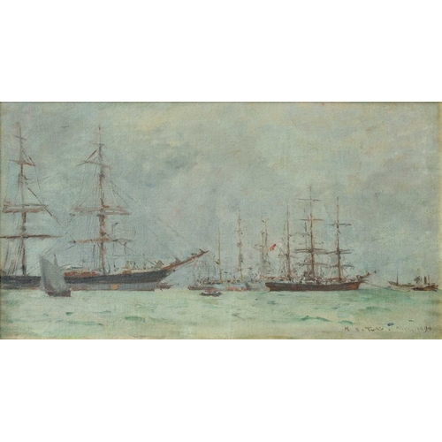 69 - Henry Scott TUKE (1858-1929) Shipping off Falmouth (1894) Oil on canvas, lined, signed and dated (Oc... 