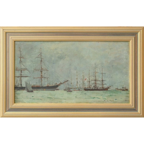 69 - Henry Scott TUKE (1858-1929) Shipping off Falmouth (1894) Oil on canvas, lined, signed and dated (Oc... 