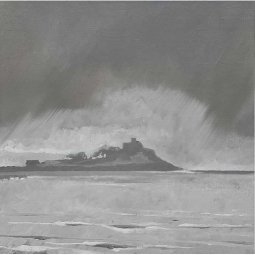 86 - Nick WILKINSON (XX-XXI) St Michael's Mount, Storm Approaching  Oil on linen panel, signed, inscribed... 