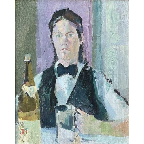 87 - William TUDOR (1920-1990) Bar Maid Oil on canvas, 37 x 29.5cm. Frame size 51 x 43cm.