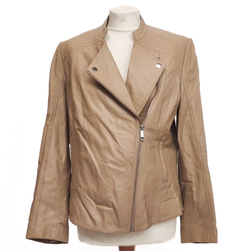 Michael kors patch pocket leather best sale jacket