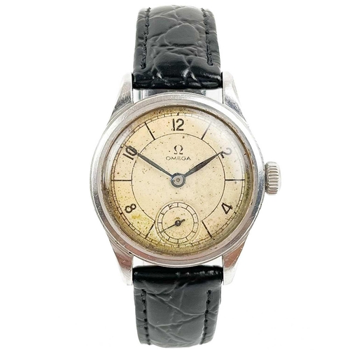 200 - Omega - An Omega 1940's gentleman's stainless steel manual wind wristwatch. Ref. 2165-A, made for th... 