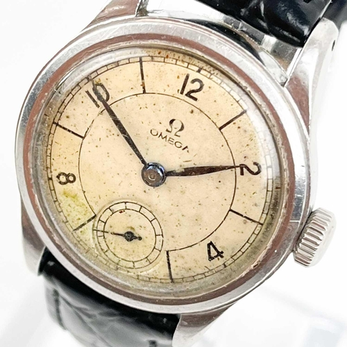 200 - Omega - An Omega 1940's gentleman's stainless steel manual wind wristwatch. Ref. 2165-A, made for th... 