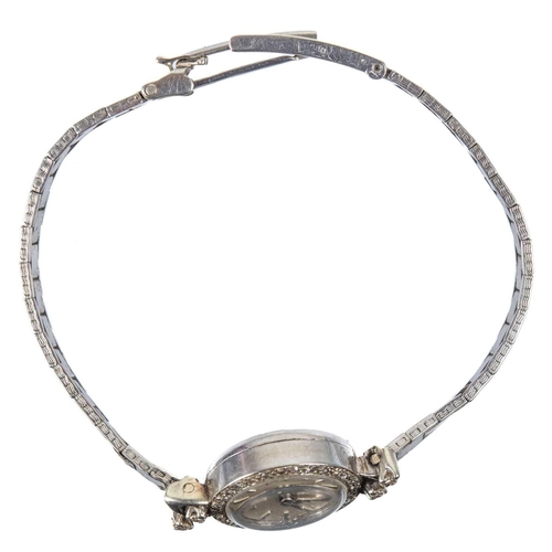 204 - A Tudor Royal Rolex lady's wristwatch with 9ct white gold bracelet and diamond-set bezel. The case n... 