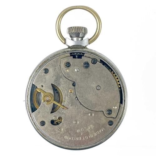 60 - Three pocket watches and an 8-day travel watch for spares. One nickel cased pocket watch with dial s... 