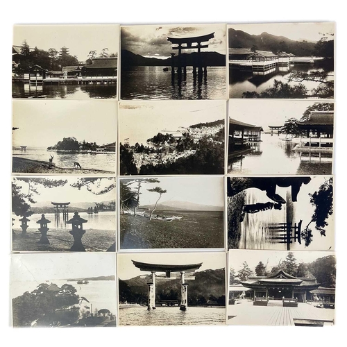 1065 - Over forty photographs relating to Japan. Including scenes views of Mtyajima, Kobe and Kyoto. (40+)