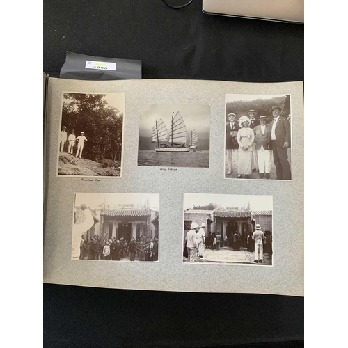 1090 - A photo album with images of China, Hong Kong and Norway. With images of Canton dated 1913 including... 