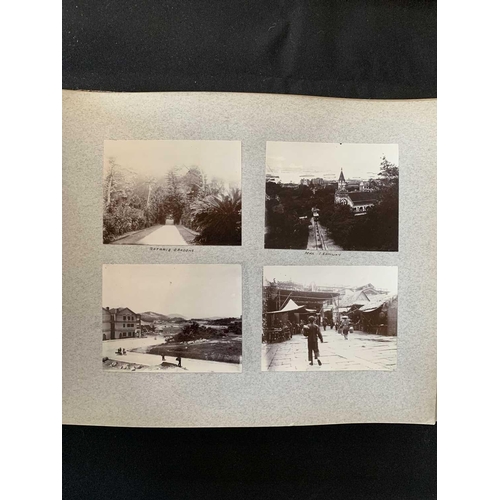 1090 - A photo album with images of China, Hong Kong and Norway. With images of Canton dated 1913 including... 