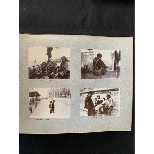 1090 - A photo album with images of China, Hong Kong and Norway. With images of Canton dated 1913 including... 