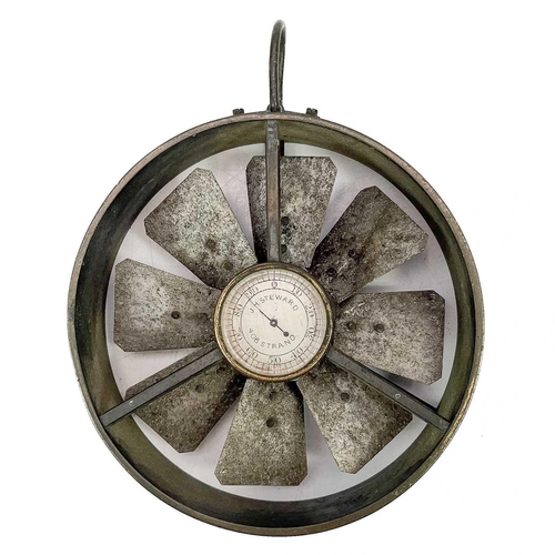 132 - A 20th century anemometer by J H Steward. Diameter 10.5cm