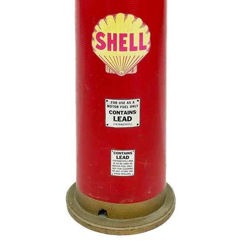 149 - A rare custom made Shell advertising pump. With a moulded shell on a plastic and tapering tin tube o... 