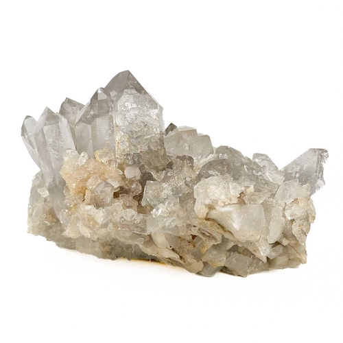 156 - A large quartz crystal cluster. With large hexagonal quartz crystals radiating in all directions, th... 