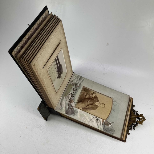 190 - Two late Victorian photograph albums. Each containing portraits, mainly Cornish, including St Just a... 