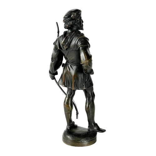 20 - A bronze Robin Hood figure. Height 20.5cm.