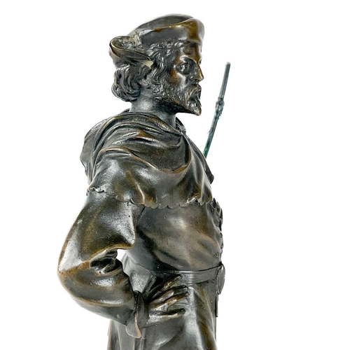 20 - A bronze Robin Hood figure. Height 20.5cm.