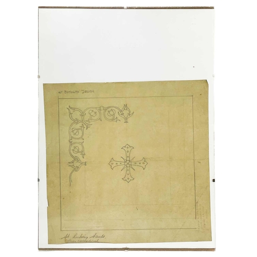 228 - Morris & Co. (Art Workers) St Butolph' Design, pencil drawing inscribed and with Morris & Co stamp, ... 