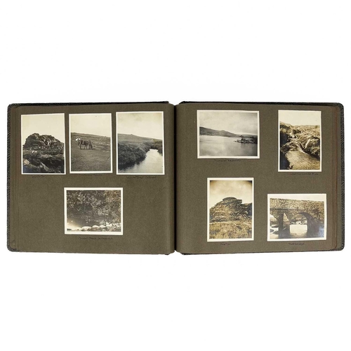 260 - Two albums of photographs, Dartmoor and South Devon. Circa 1920, each image mounted and titled in in... 