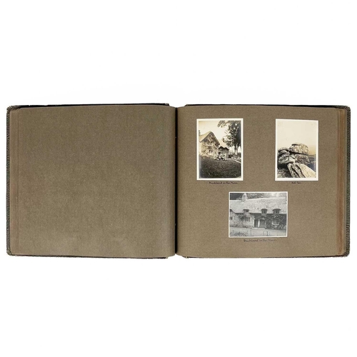 260 - Two albums of photographs, Dartmoor and South Devon. Circa 1920, each image mounted and titled in in... 