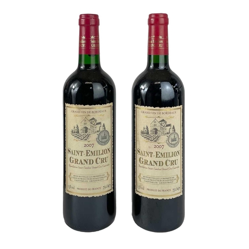 261 - Two bottles of Saint-Emilion Grand Cru 2007 Together with three bottles of 2004 Magueritte Carillon ... 