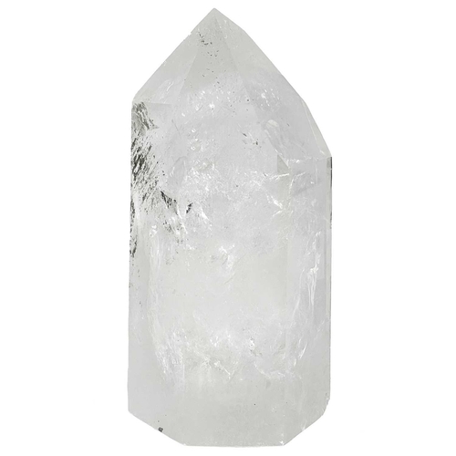 29 - A large hexagonal clear quartz obelisk. Height 13.5cm, width 6cm, depth 6cm, weight 0.7kg. No condit... 