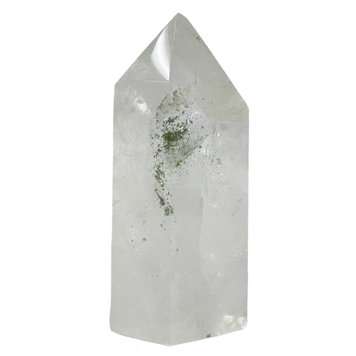 29 - A large hexagonal clear quartz obelisk. Height 13.5cm, width 6cm, depth 6cm, weight 0.7kg. No condit... 