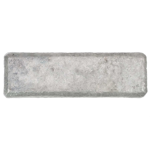 292 - A tin ingot stamped Bolitho & Sons, Penzance. Also stamped Chyandour below a lamb and flag, 40.5X13c... 