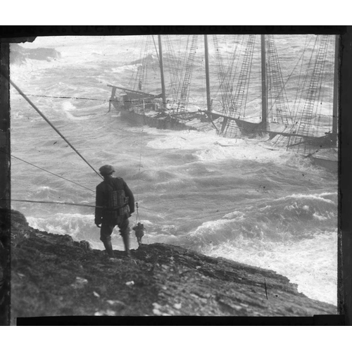 294 - The Frank Strike Collection of Cornish Shipwreck Lantern Slides An important collection of 'Magic La... 