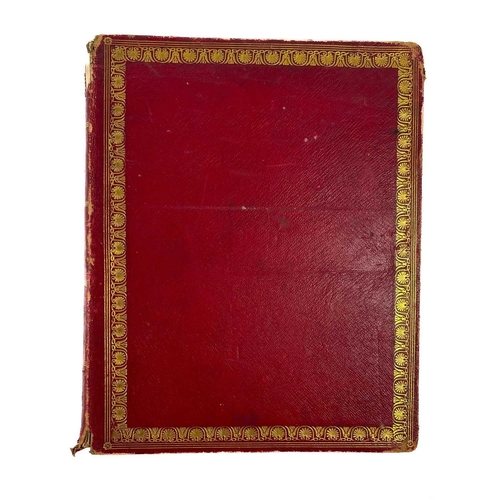 316 - Three 19th century leather bound albums. Each contains verse, drawings, watercolors and prints, one ... 