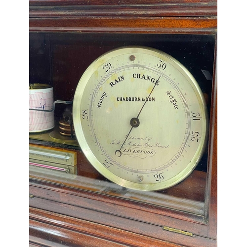 331 - An early 20th century combination barometer/weather station. By Chadburn & Son Liverpool, with a rep... 