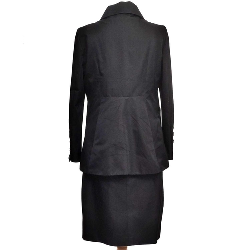 339 - Christian Lacroix black suit jacket. With two Lacroix skirts, another Christian Lacroix pinstripe ja... 