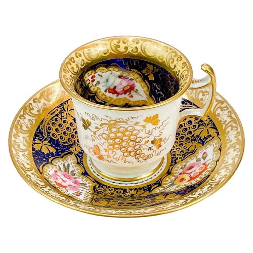 410 - A 19th Century English teacup and saucer. With heavy gilt floral decoration; Together with a collect... 