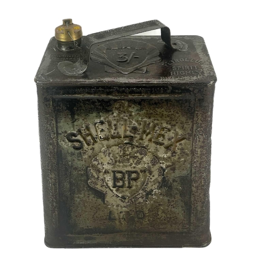 43 - A Shell-mex two gallon petrol can. Dated by Valor 1939, with brass shellmex cap.