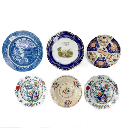 454 - A collection of mixed English pottery and porcelain. Including a Wedgwood Imari pattern plate, other... 