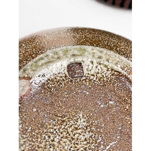 469 - A Leach pottery deep bowl, by Jack Doherty. Impressed studio marks diameter 21cm, together with a st... 